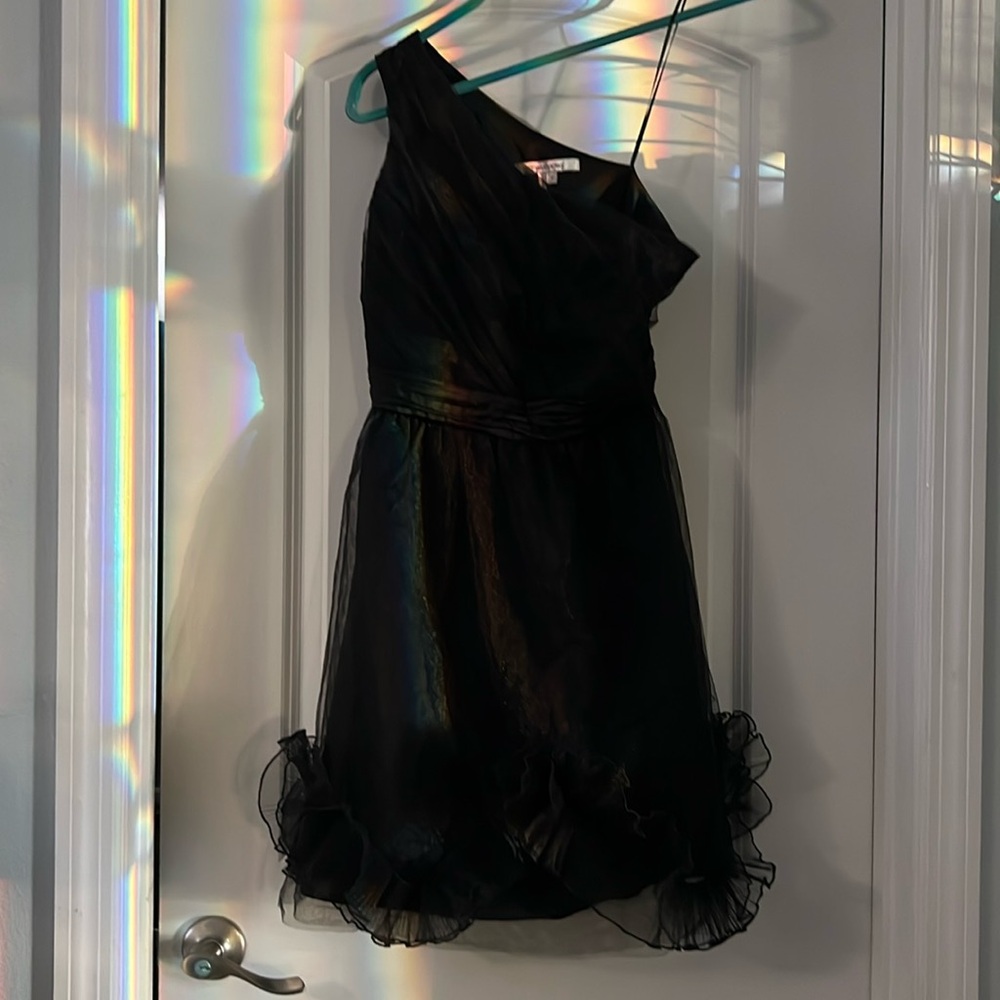 Max and Cleo one should black tule cocktail dress size 2